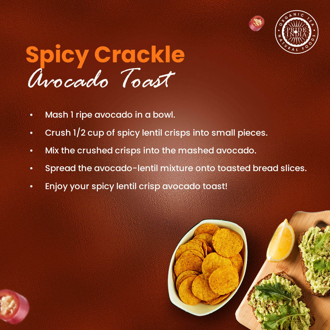 Bean Bites | Spicy Crackle Lentil Crisp 3.53 oz (100 g) | Round Crunchy Bites