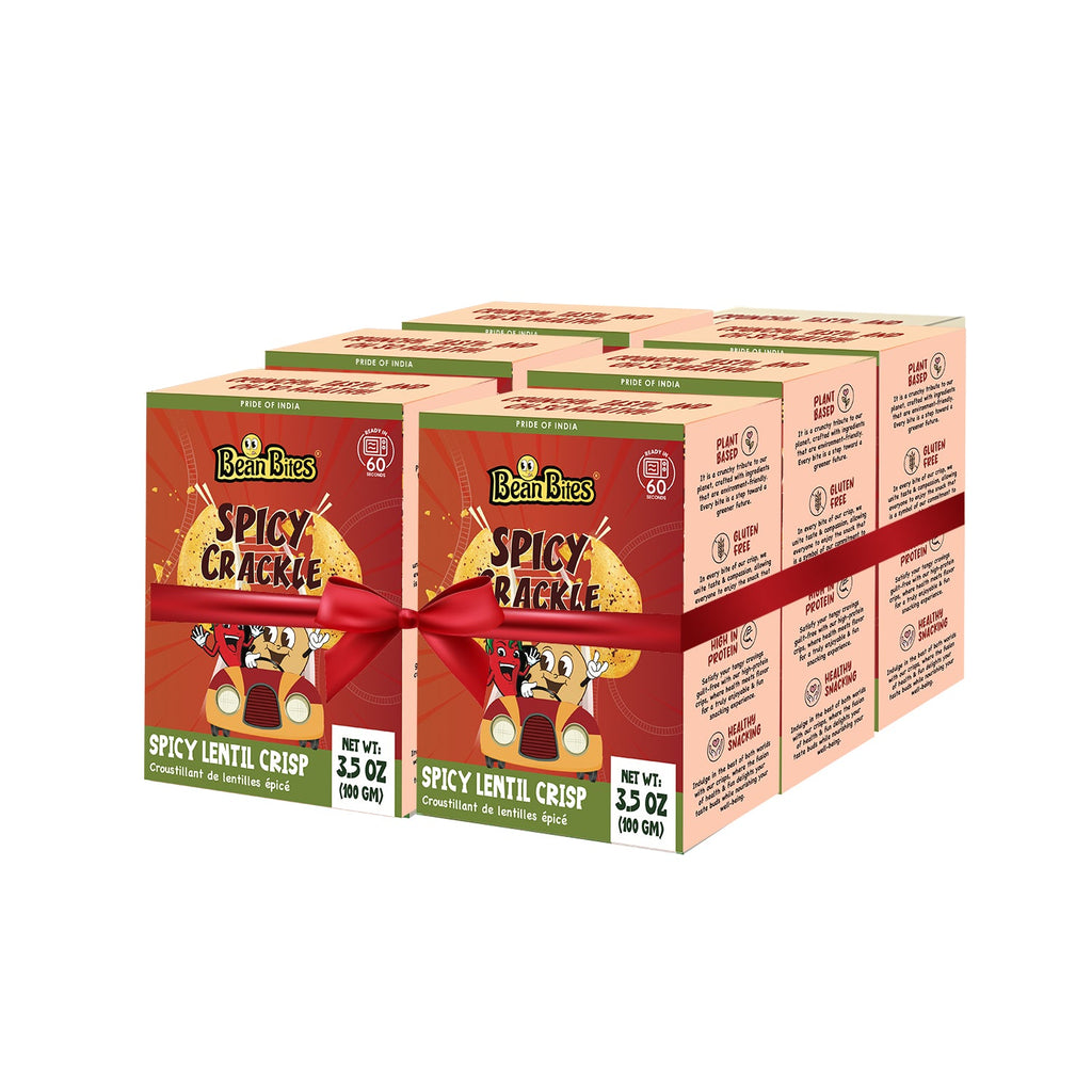 Bean Bites | Spicy Crackle Lentil Crisp 3.53 oz (100 g) | Round Crunchy Bites