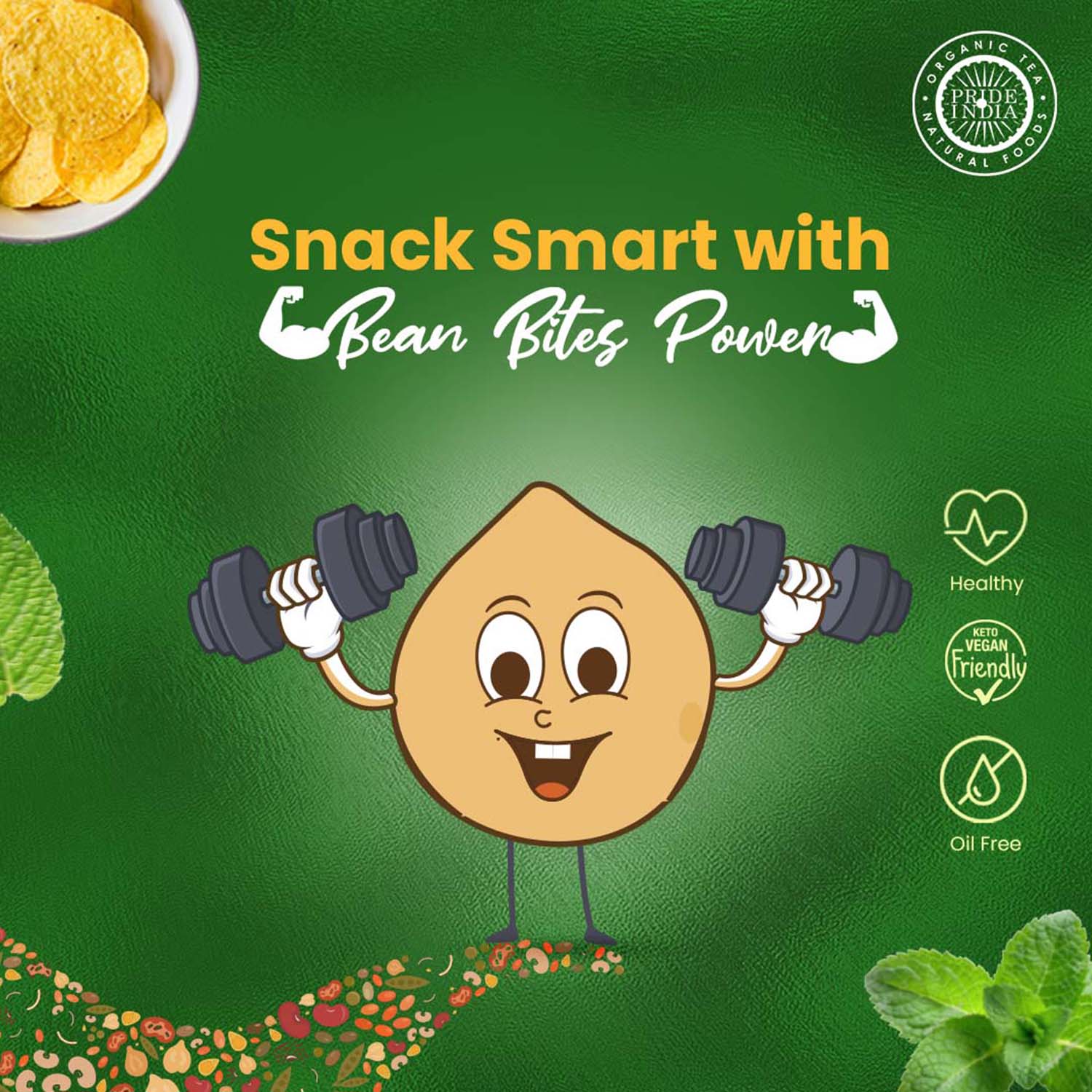 Bean Bites Minty Crunch Lentil Crisp