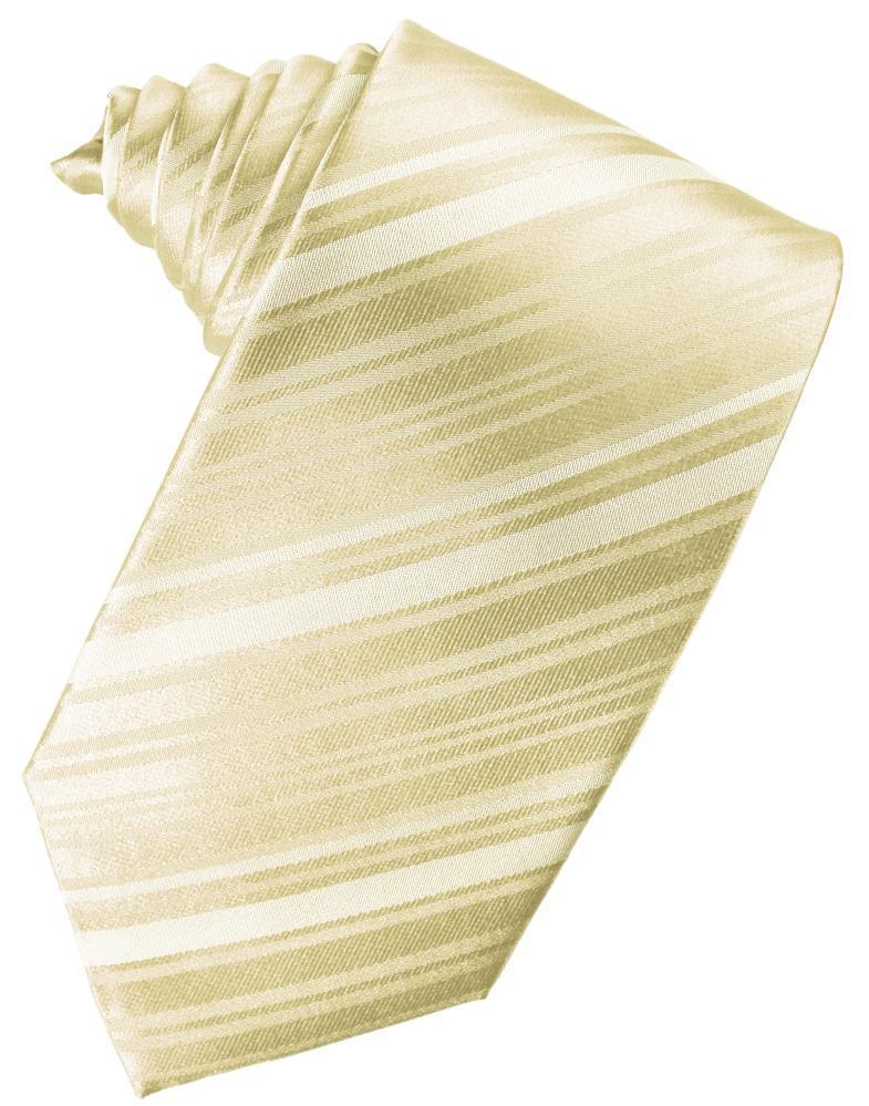 Striped Satin Necktie Self Tie