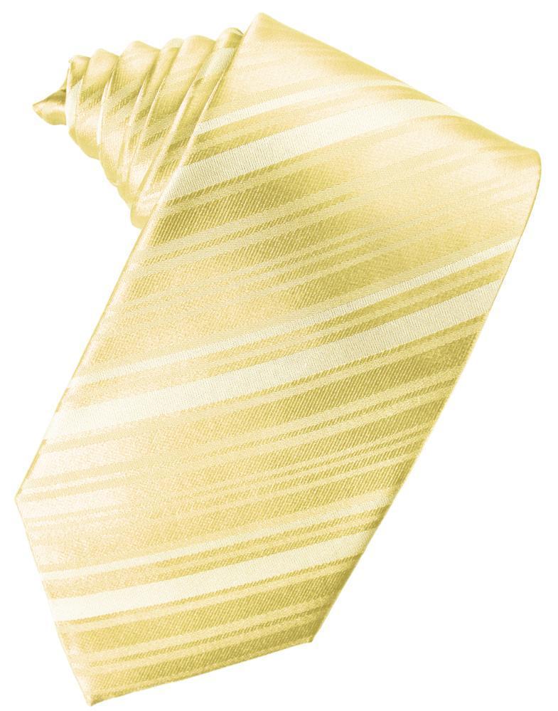 Striped Satin Necktie Self Tie