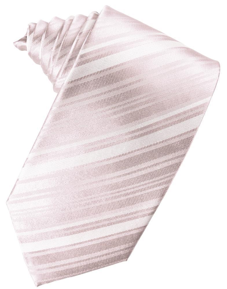 Striped Satin Necktie Self Tie