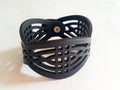 Arc Leather Bracelet with adjustable button closure