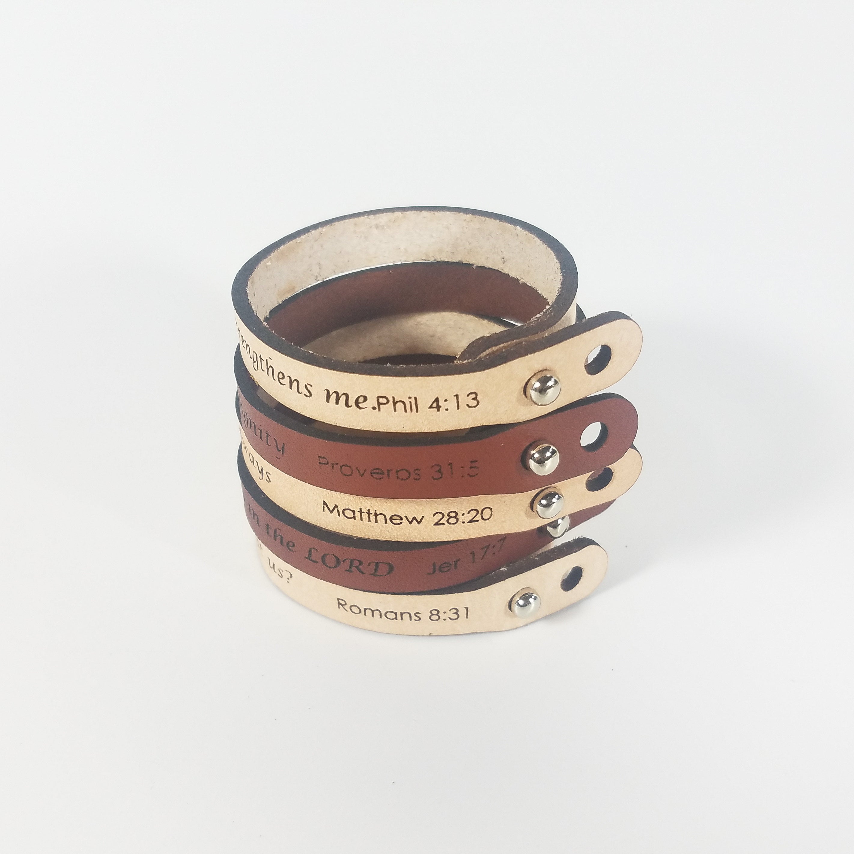 Spiritual Quote Bracelet - faith hope love